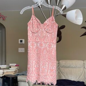 Express Peach Lace Dress
